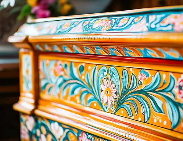 colourful coffin